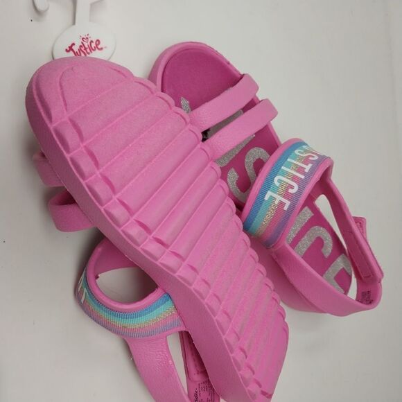 Justice SANDAL. Girls size 4. NWT. BEAUTIFUL PINK. - Picture 8 of 11